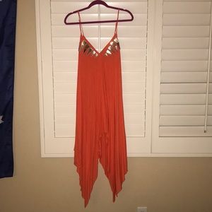 Bright orange dress